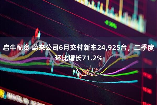 启牛配资 蔚来公司6月交付新车24,925台，二季度环比增长71.2%