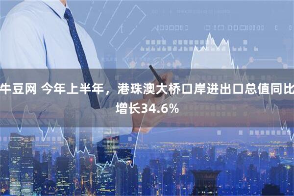 牛豆网 今年上半年，港珠澳大桥口岸进出口总值同比增长34.6%
