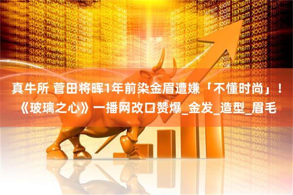 真牛所 菅田将晖1年前染金眉遭嫌「不懂时尚」！《玻璃之心》一播网改口赞爆_金发_造型_眉毛